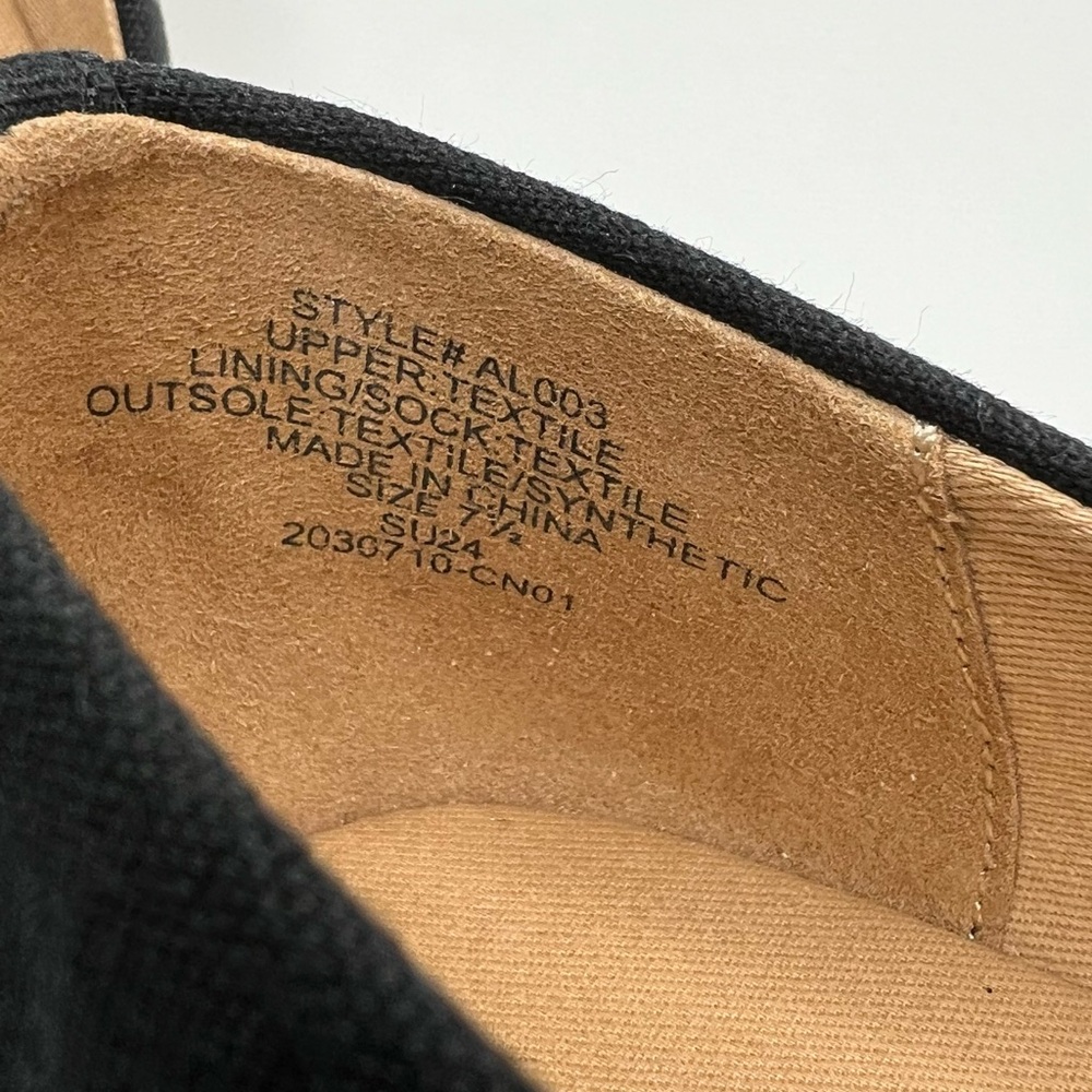 J. Crew Factory Canvas Espadrille Wedges Black Size 7.5 - Picture 5 of 14